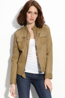 Vince Camuto Lambskin Leather Jacket (petite) - Lyst