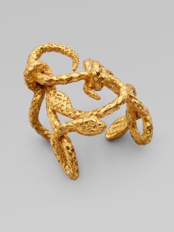 Yves Saint Laurent Snake Cuff Bracelet - Lyst