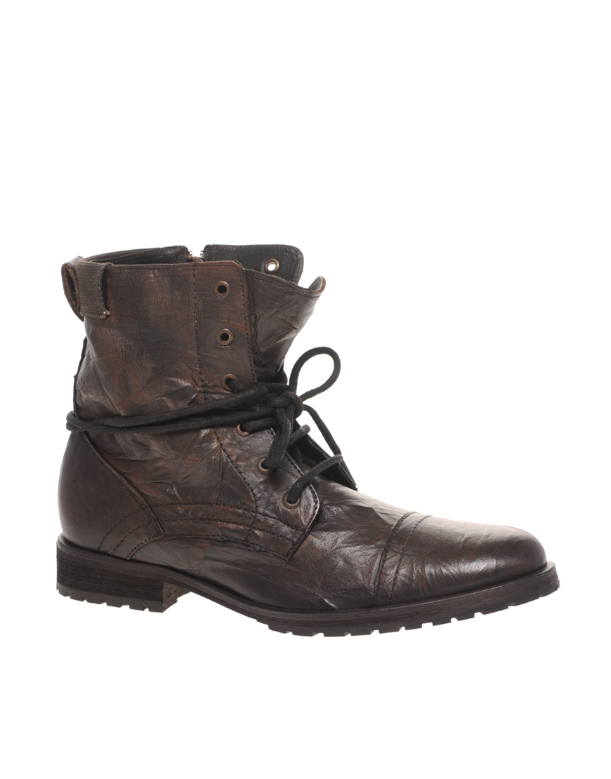lace up work boots for asos asos lace up work boots in brown for lyst lace up work boots for asos asos lace up work boots in brown for lyst
