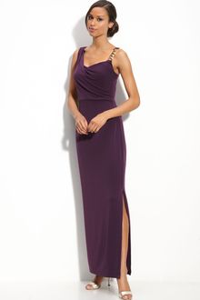 Calvin Klein Chain Strap Jersey Gown - Lyst
