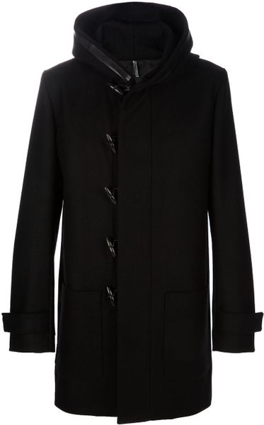 Dior Hooded Coat in Black for Men - Lyst