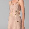 Hervé Léger Cutout Dress in Beige - Lyst
