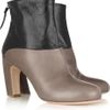 Miu Miu Twotone Leather Ankle Boots in Brown (taupe) - Lyst
