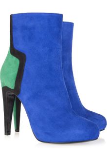 Pierre Hardy Color-block Suede Ankle Boots - Lyst