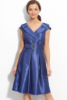 Tahari By Arthur S. Levine Belted Cap Sleeve Dress - Lyst
