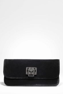 Tory Burch Velvet Keyhole Clutch - Lyst