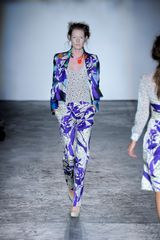 Basso & Brooke Spring 2012 Blue Tropical Print Suit Trousers