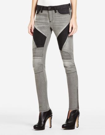 BCBGMAXAZRIA Jada Black Denim Pants - Lyst