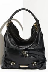 Burberry Belted Lambskin Leather Hobo
