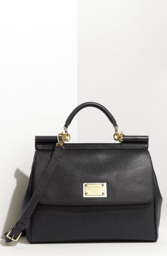 Miss Sicily Calfskin Leather Satchel 