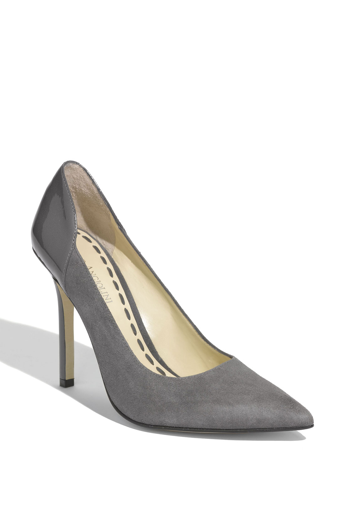 grey suede pumps
