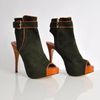 Eudon Choi Khaki Amp Orange Military Shoe Boots By in Green (khaki) - Lyst