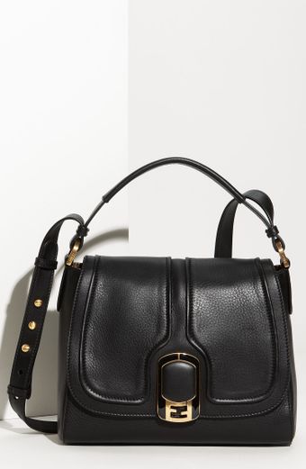  Anna Leather Flap Shoulder Bag 