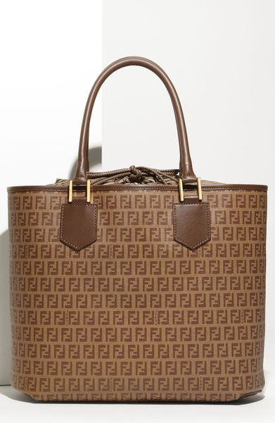 Fendi Forever Drawstring Shopper in Brown (nut) - Lyst
