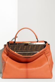 Fendi Peekaboo - Large Goatskin Leather Satchel - Lyst