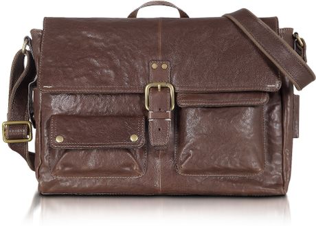 fossil mens leather bag