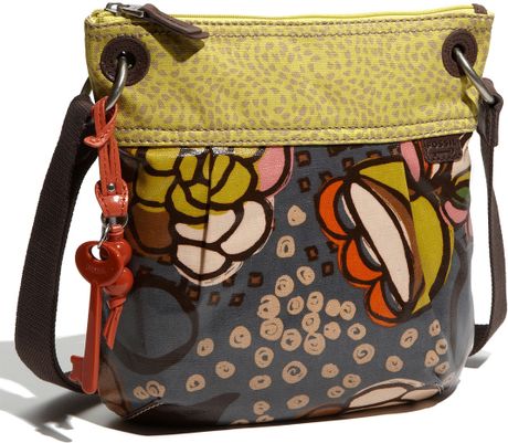 Fossil Key-per Coated Canvas Crossbody Bag in Multicolor (flower) | Lyst