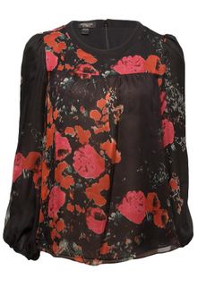 Giambattista Valli Rose-print Blouse - Lyst