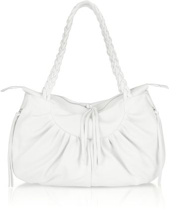 Julia Cocco' Pleated Leather Satchel Bag - Lyst
