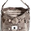 Michael By Michael Kors Jenna Python Embossed Tote in Animal (dark sand) - Lyst