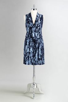Michael by Michael Kors Cowlneck Cap-sleeved Dress - Lyst