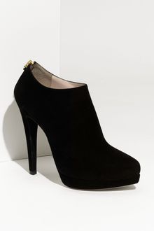 Miu Miu Pointed Toe Suede Platform Bootie - Lyst