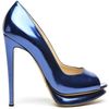 Nicholas Kirkwood Peeptoe Platform Pump in Blue - Lyst