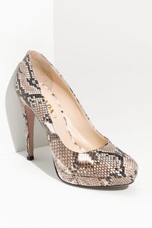 Prada Genuine Python Platform Pump - Lyst