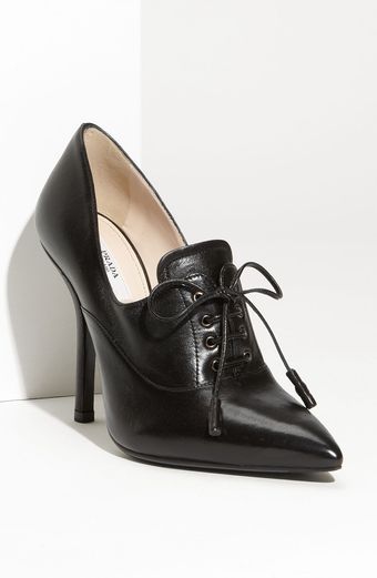 Prada Leather Bootie - Lyst