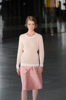Jonathan Saunders Spring 2012 Pink Silk Knee-Length Skirt - Lyst