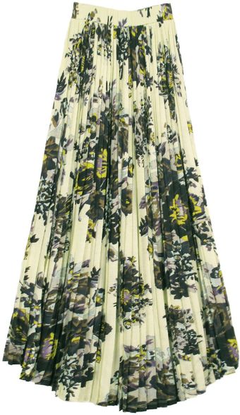 Suno Pleated Knit Skirt - Lyst