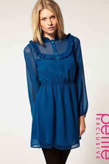 ASOS Collection Asos Petite Exclusive Dress with Ruffle Bib Waist - Lyst