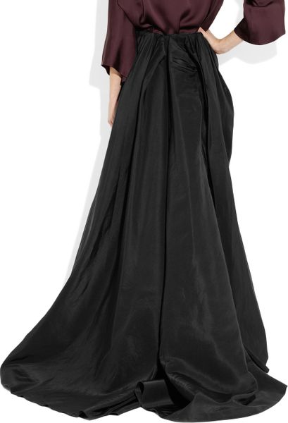 Long Black Silk Skirt 2