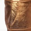 River Island Metallic Leather Pencil Skirt in Gold - Lyst