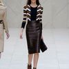 Burberry Prorsum Viscose Raffia Pencil Skirt in Brown - Lyst
