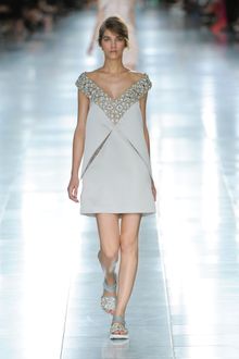 Christopher Kane Spring 2012 Embellished Pool Sandals In Pale Blue - Lyst