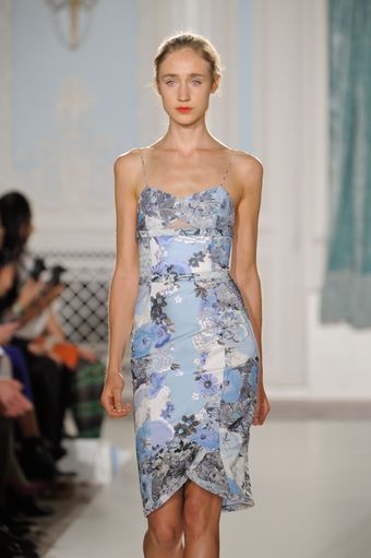 Erdem Spring 2012 Strap Dress With Blue Floral Print - Lyst