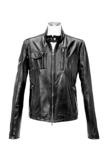 Forzieri Black Italian Leather Motorcycle Jacket - Lyst