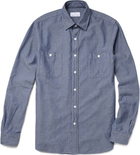 Hentsch Man Classic Chambray Shirt in Blue for Men (chambray) - Lyst