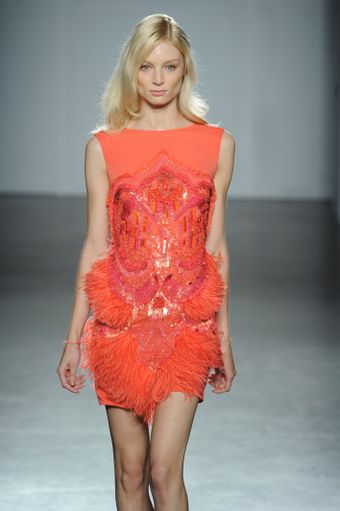 Matthew Williamson Spring 2012 Sequin and Fringe Mini Dress - Lyst