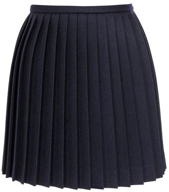 Alexander McQueen Pleated Virgin Wool Mini-skirt - Lyst