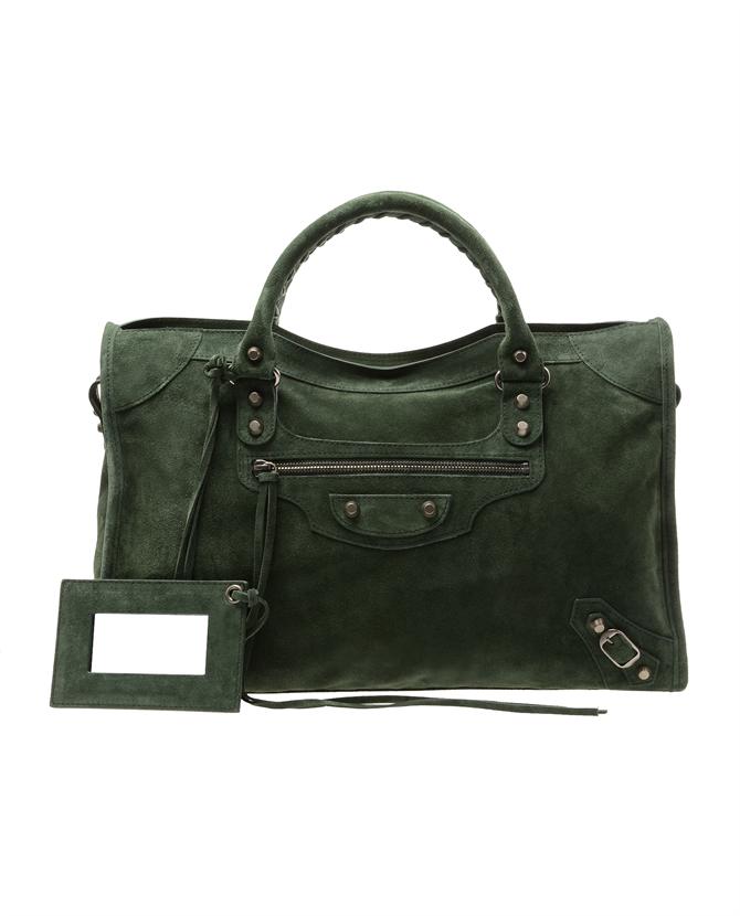 balenciaga suede green