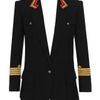 Balmain Woolblend Military Jacket with Piping in Black (black gold) - Lyst