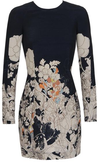 Cacharel Illustrated Wool-silk Dress - Lyst