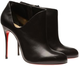 Christian Louboutin Leather Cutout Ankle Boots - Lyst
