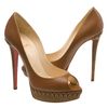Christian Louboutin Lady Indiana Braided Leather Platform Pumps in Brown - Lyst