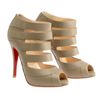 Christian Louboutin Gril Cutout Leather Shoe Boots in Gray (grey) - Lyst