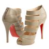 Christian Louboutin Gril Cutout Leather Shoe Boots in Gray (grey) - Lyst