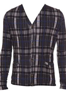 Christopher Kane Tartan Silk-cashmere Knit Cardigan - Lyst