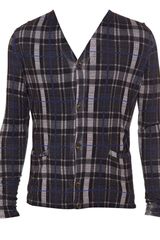Christopher Kane Tartan Silk-cashmere Knit Cardigan